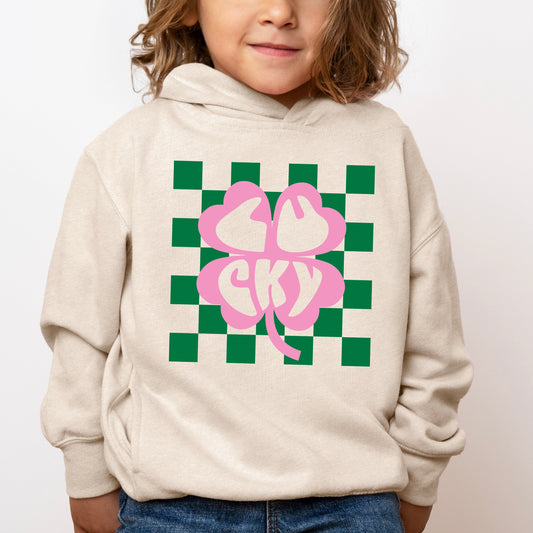 Lucky Clover Checkered | Toddler Graphic Hoodie