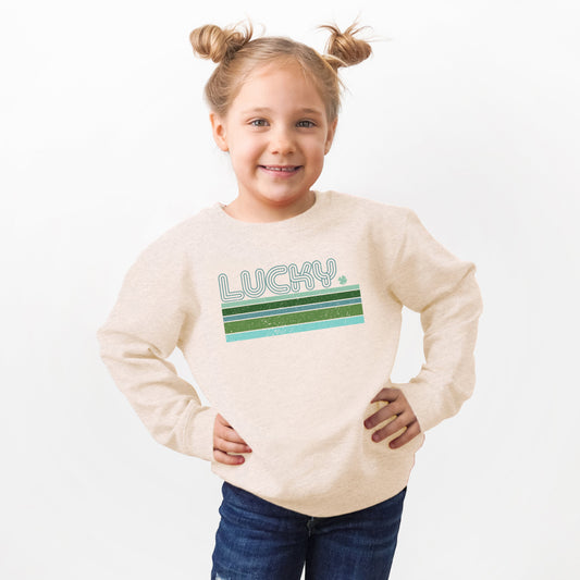 Retro Lucky Stripes | Youth Ultra-Soft Graphic Sweatshirt