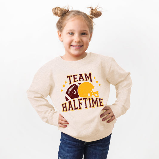 Team Halftime Distressed - Maroon | Youth Ultra-Soft Graphic Sweatshirt