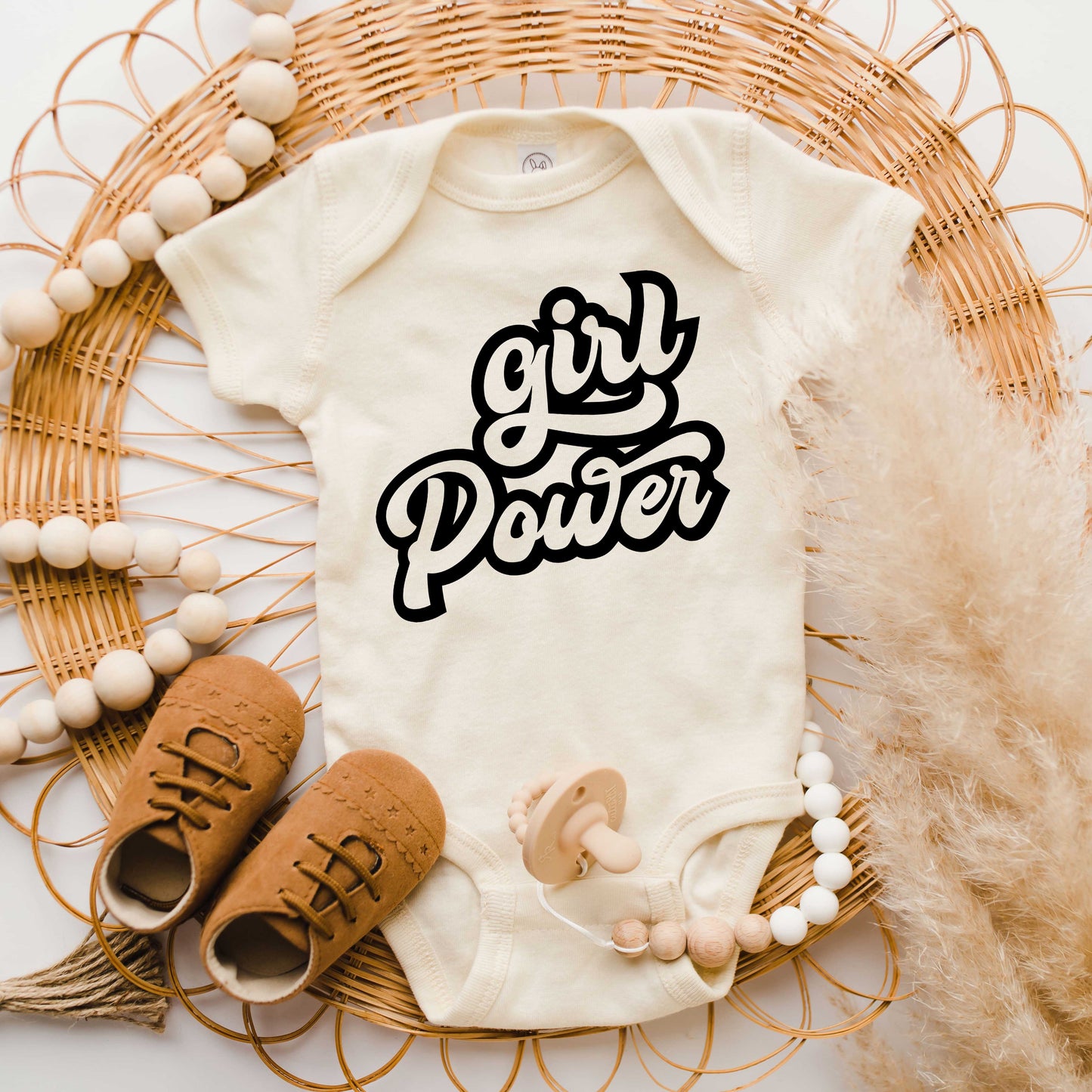 Retro Girl Power | Baby Graphic Short Sleeve Onesie