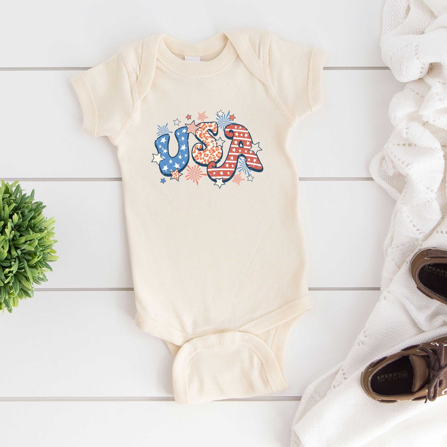 Retro USA | Baby Graphic Short Sleeve Onesie