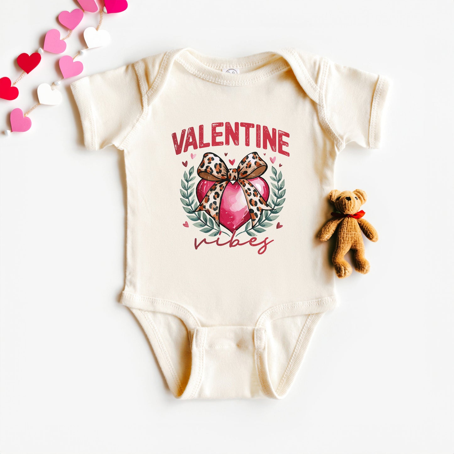 Coquette Valentine Vibes | Baby Graphic Short Sleeve Onesie