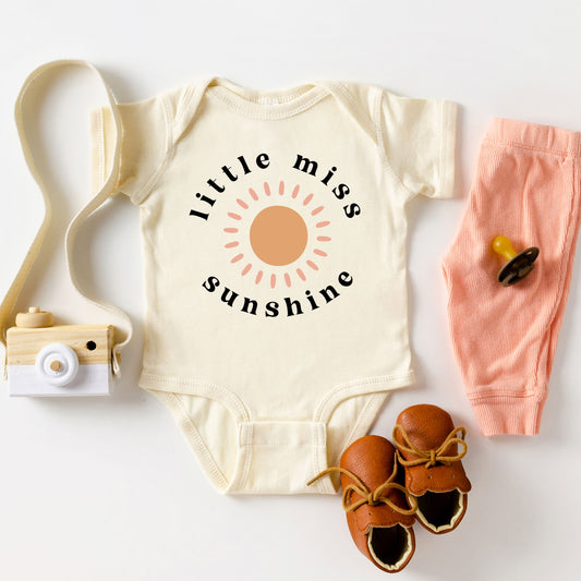 Little Miss Sunshine Sun | Baby Graphic Short Sleeve Onesie