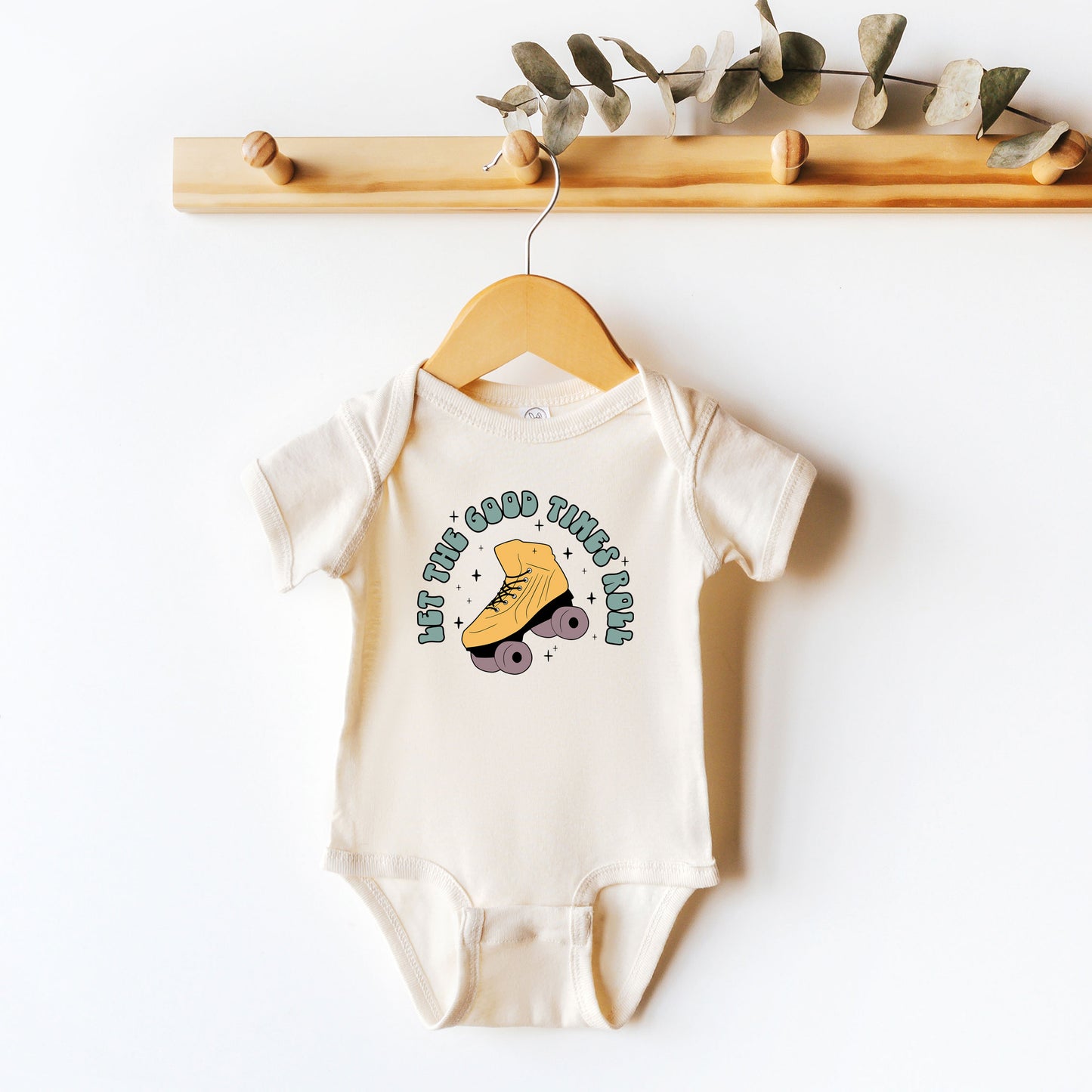 Let The Good Times Roller Skate | Baby Graphic Short Sleeve Onesie