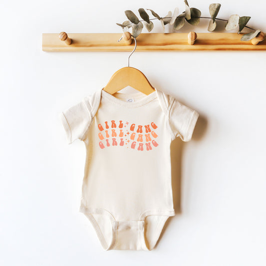 Girl Gang Wavy | Baby Graphic Short Sleeve Onesie