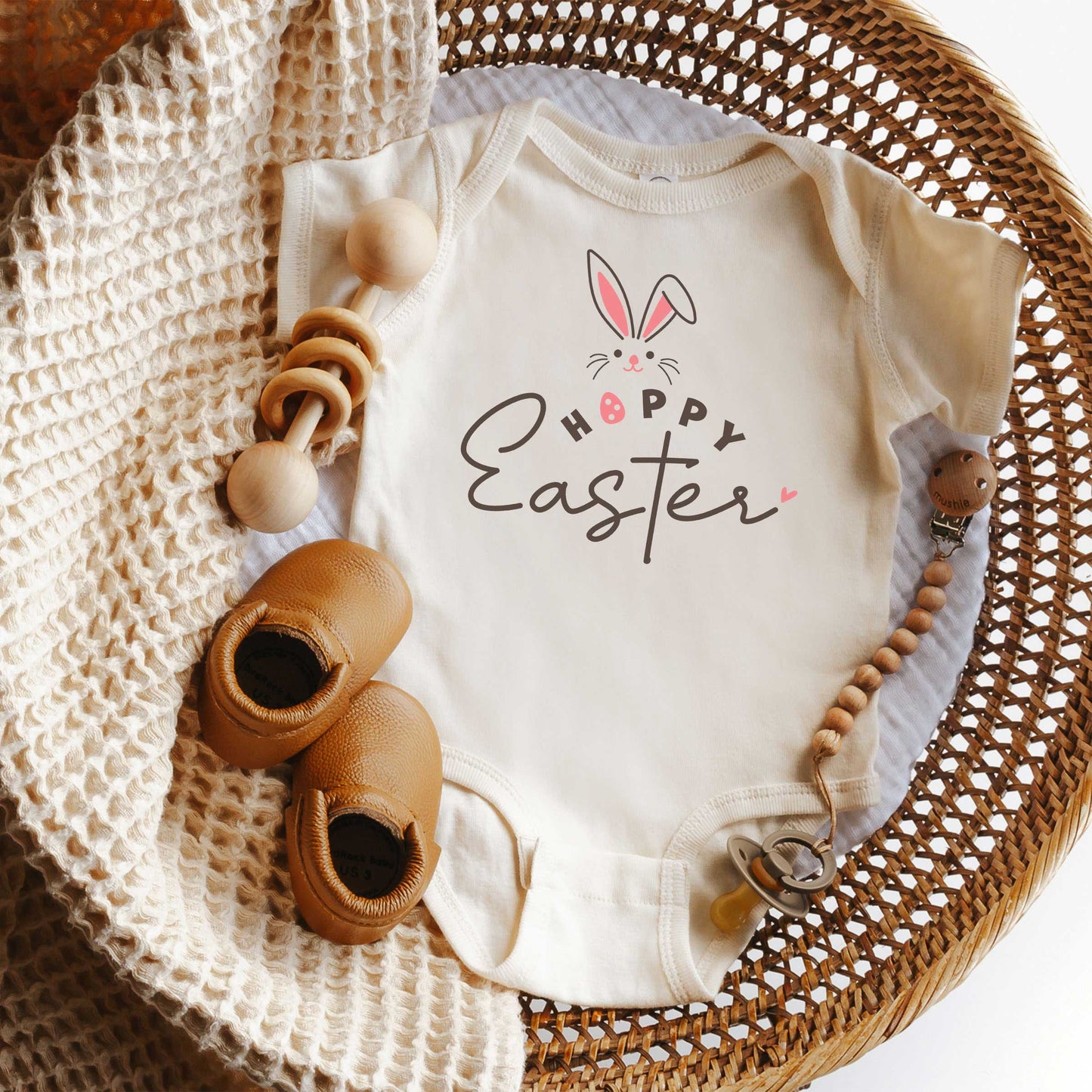 Hoppy Easter Bunny Egg | Baby Graphic Short Sleeve Onesie
