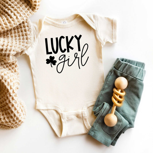 Lucky Girl | Baby Graphic Short Sleeve Onesie