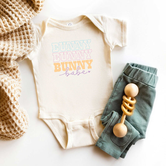 Bunny Babe Cursive | Baby Graphic Short Sleeve Onesie
