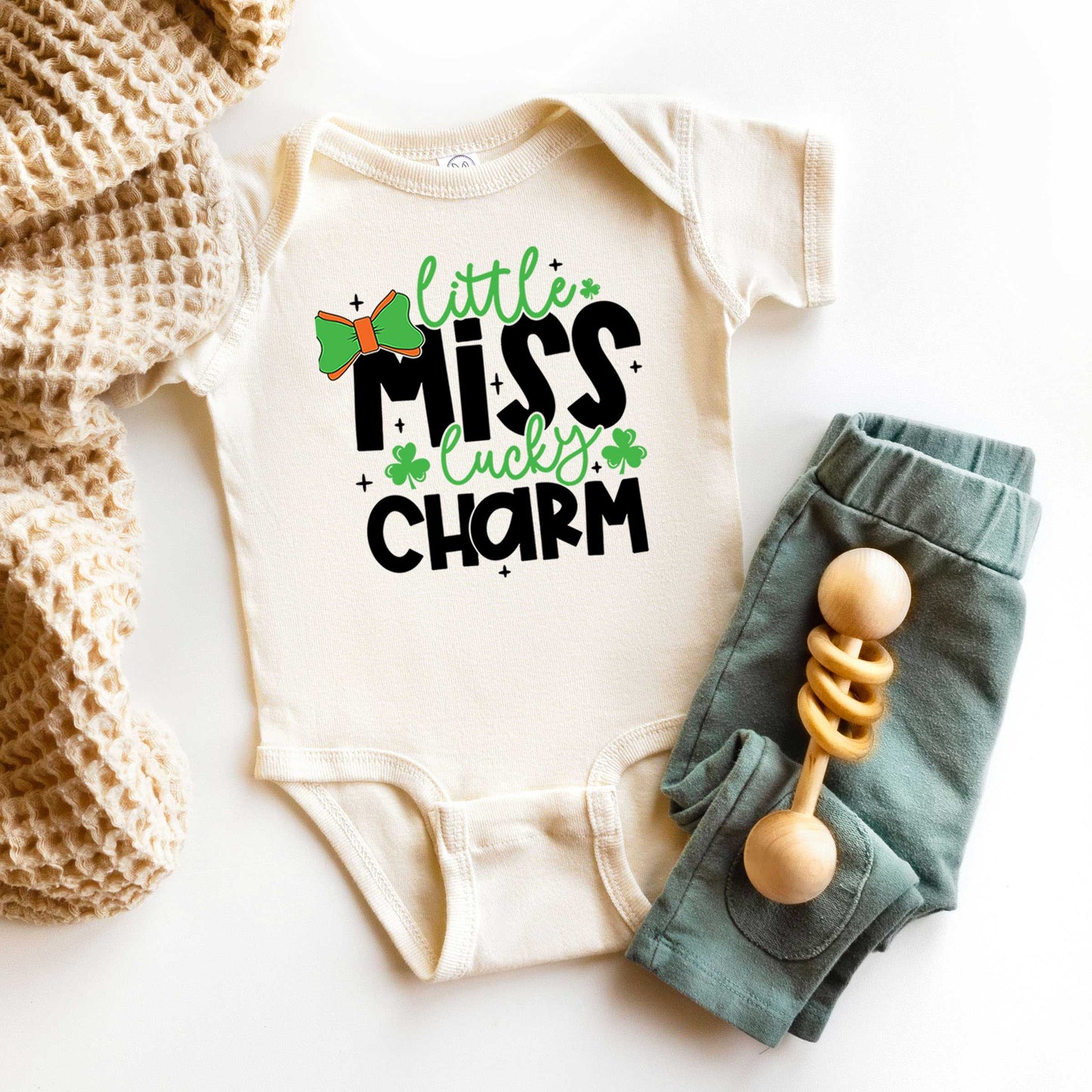 Little Miss Lucky Charm | Baby Graphic Short Sleeve Onesie