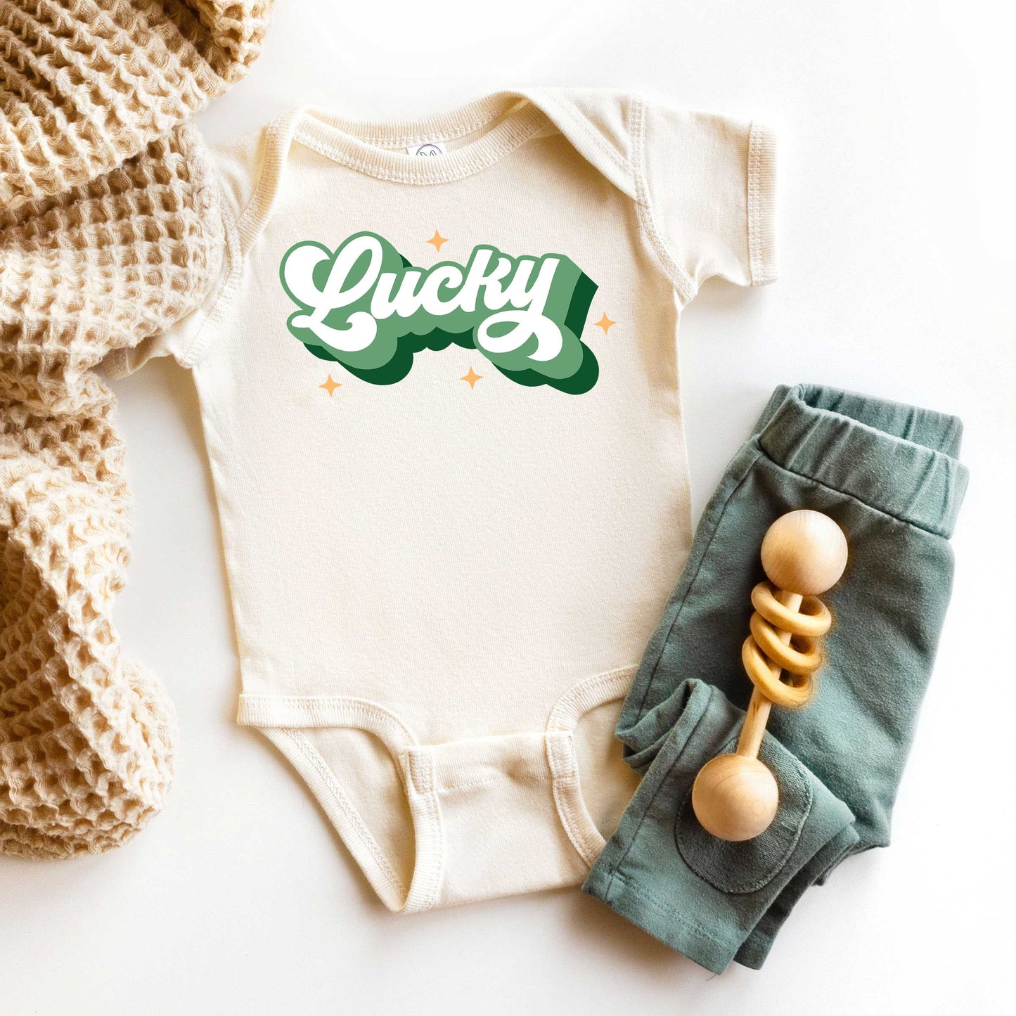 Retro Lucky | Baby Graphic Short Sleeve Onesie