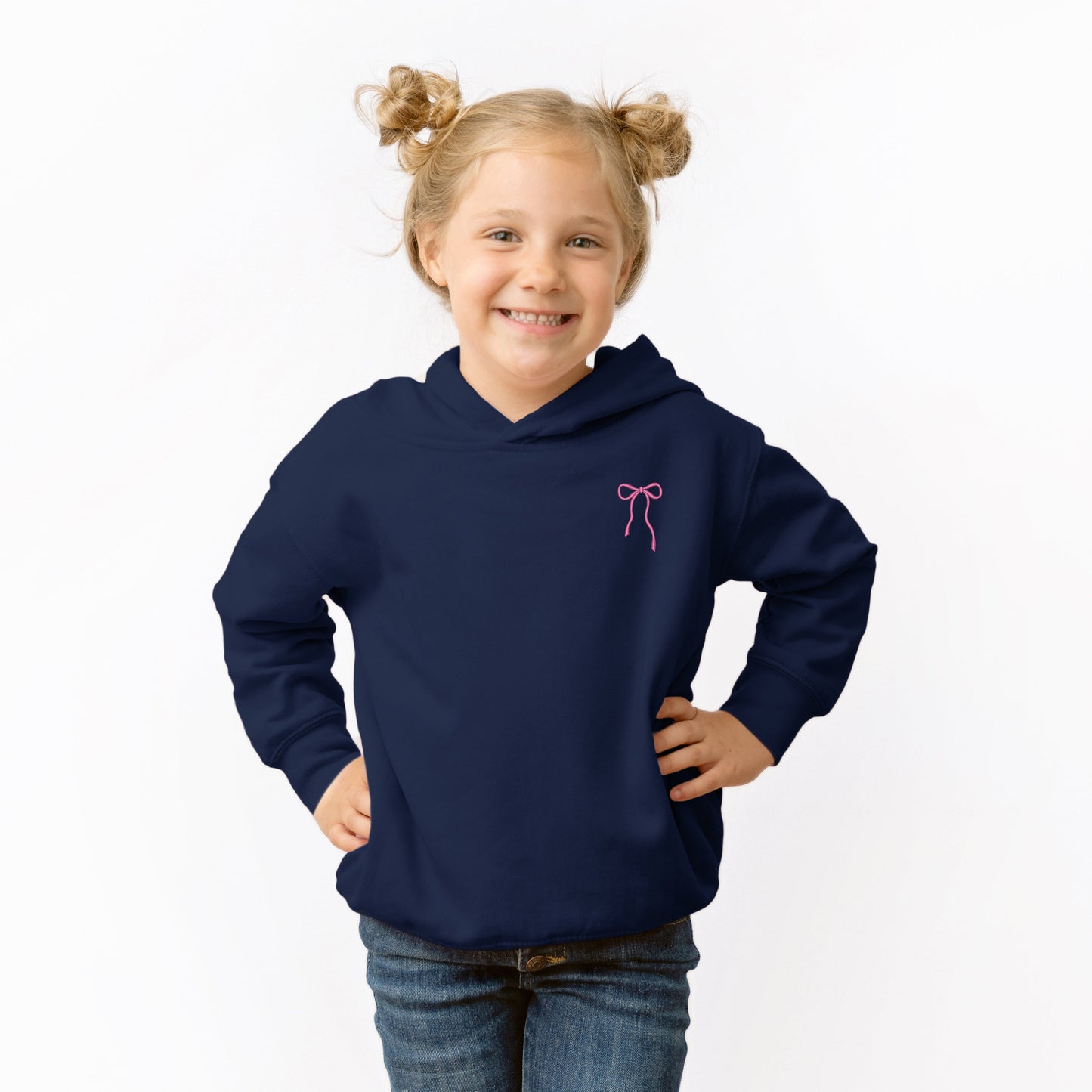 Embroidered Thin Bow | Toddler Graphic Hoodie