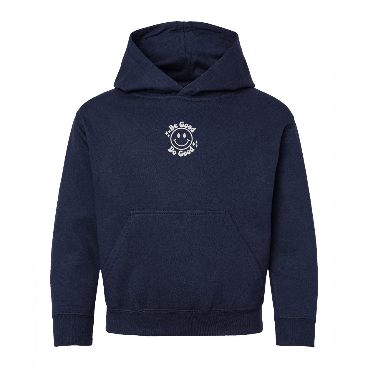 Embroidered Be Good Do Good Smiley Face | Youth Graphic Hoodie