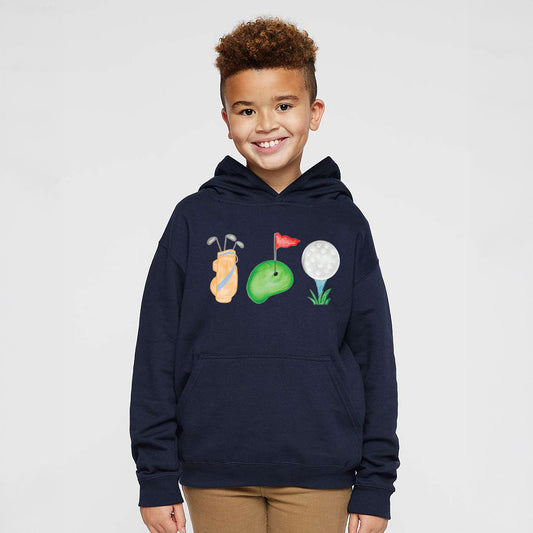Golf Icons Watercolor | Youth Graphic Hoodie
