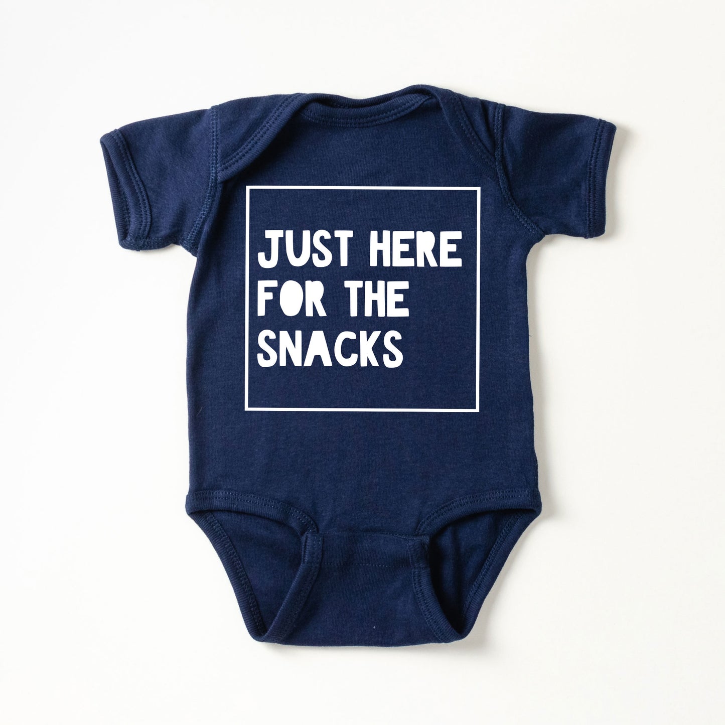 Just Here For The Snacks Kids | Baby Graphic Short Sleeve Onesie
