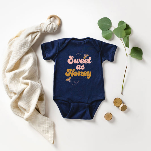 Sweet As Honey | Baby Graphic Short Sleeve Onesie