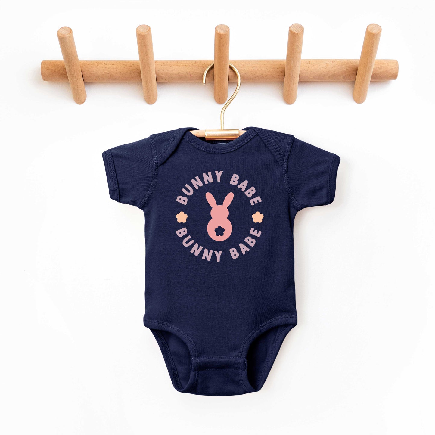 Bunny Babe Circle | Baby Graphic Short Sleeve Onesie