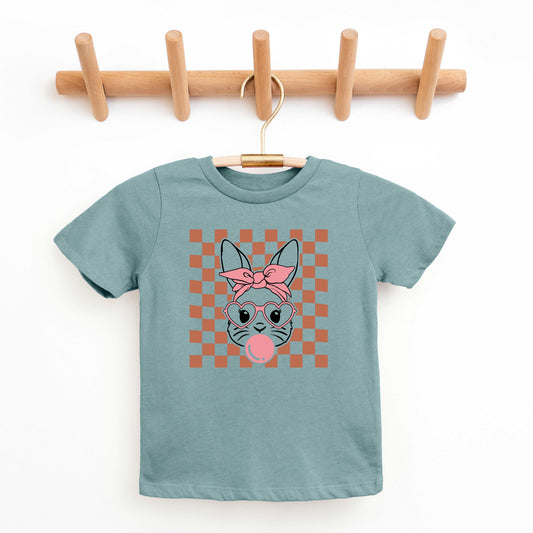 Checkered Bunny | Youth Short Sleeve Crew Neck