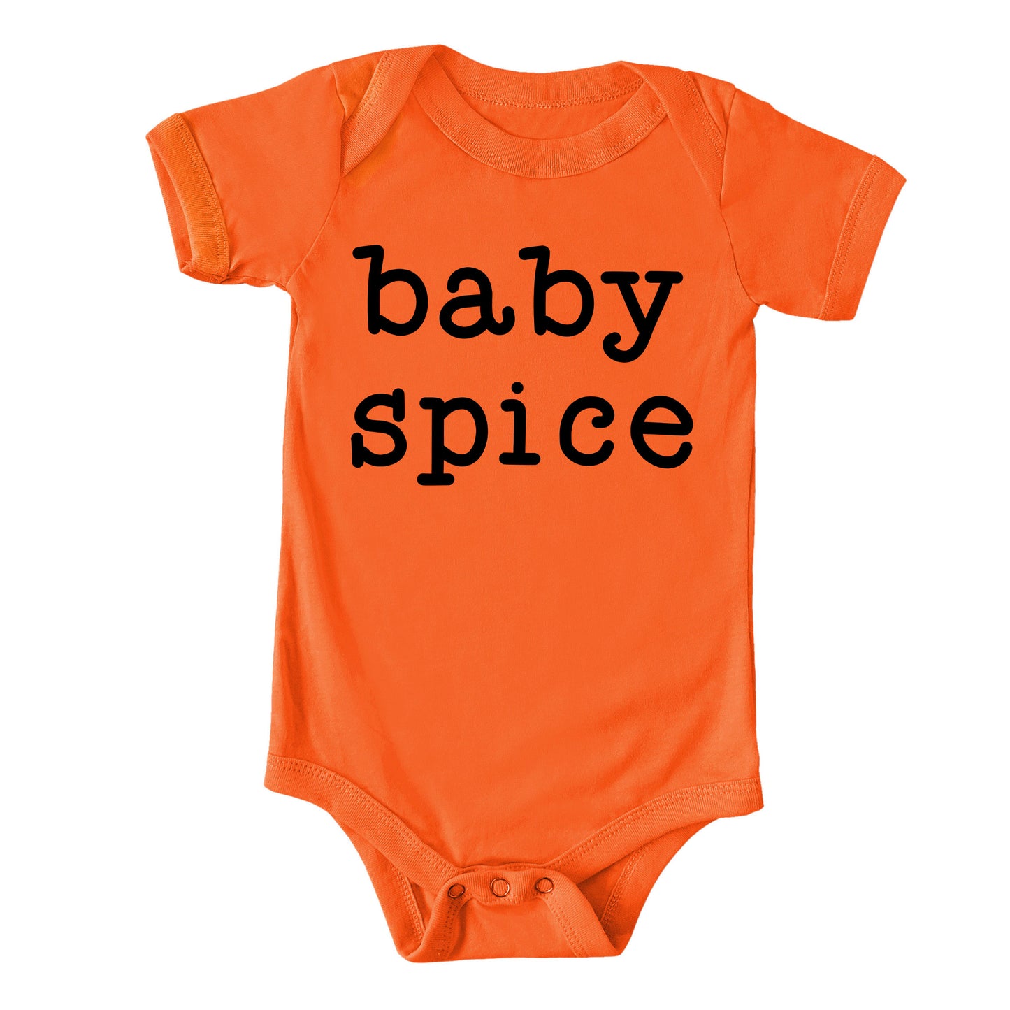 Baby Spice Typewriter | Baby Graphic Short Sleeve Onesie