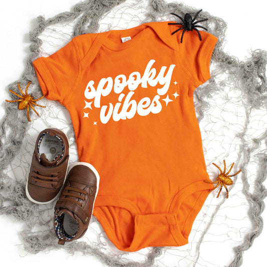 Spooky Vibes Stars | Baby Graphic Short Sleeve Onesie