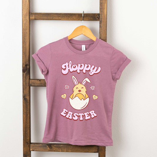 Hoppy Easter Chick Colorful | Youth Short Sleeve Crew Neck