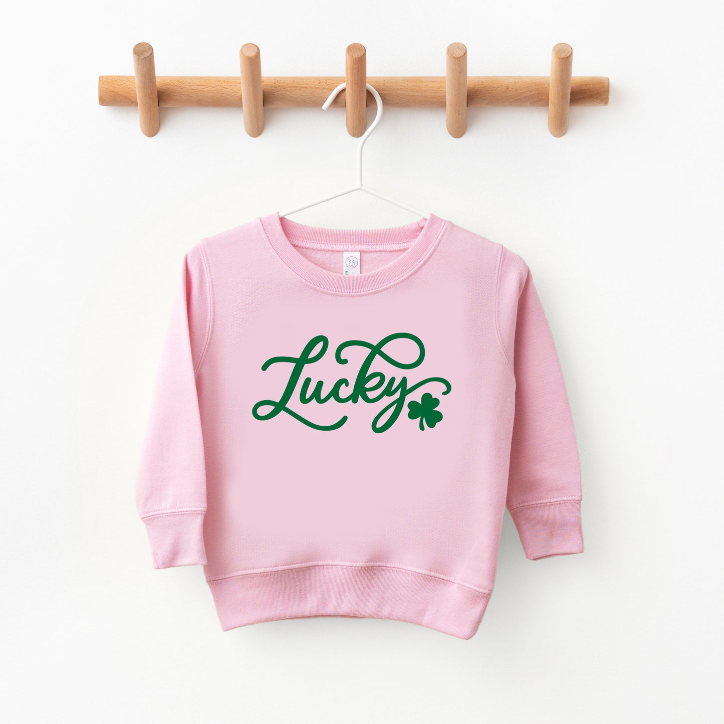 Cursive Lucky Clover | Toddler Graphic Sweatshirt