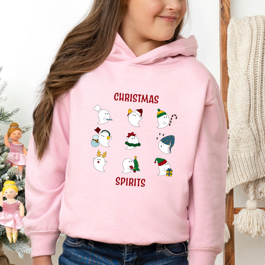 Christmas Spirits Red Words | Toddler Graphic Hoodie