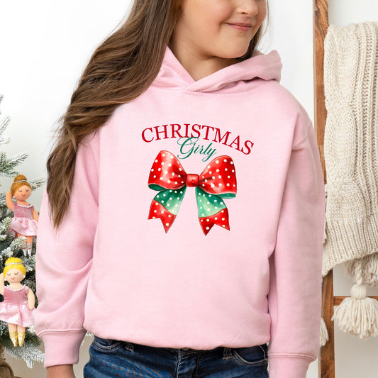 Coquette Christmas Girly | Toddler Graphic Hoodie