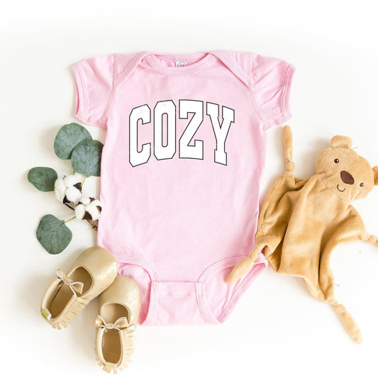 Cozy Worn Varsity | Baby Graphic Short Sleeve Onesie