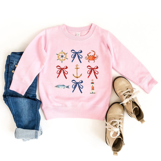 Coquette Nautical Collage | Youth Ultra-Soft Graphic Sweatshirt