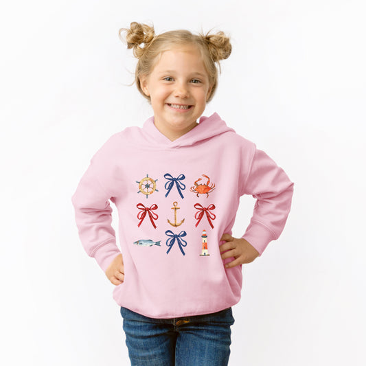 Coquette Nautical Collage | Toddler Graphic Hoodie