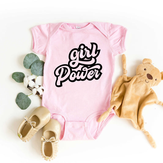 Retro Girl Power | Baby Graphic Short Sleeve Onesie