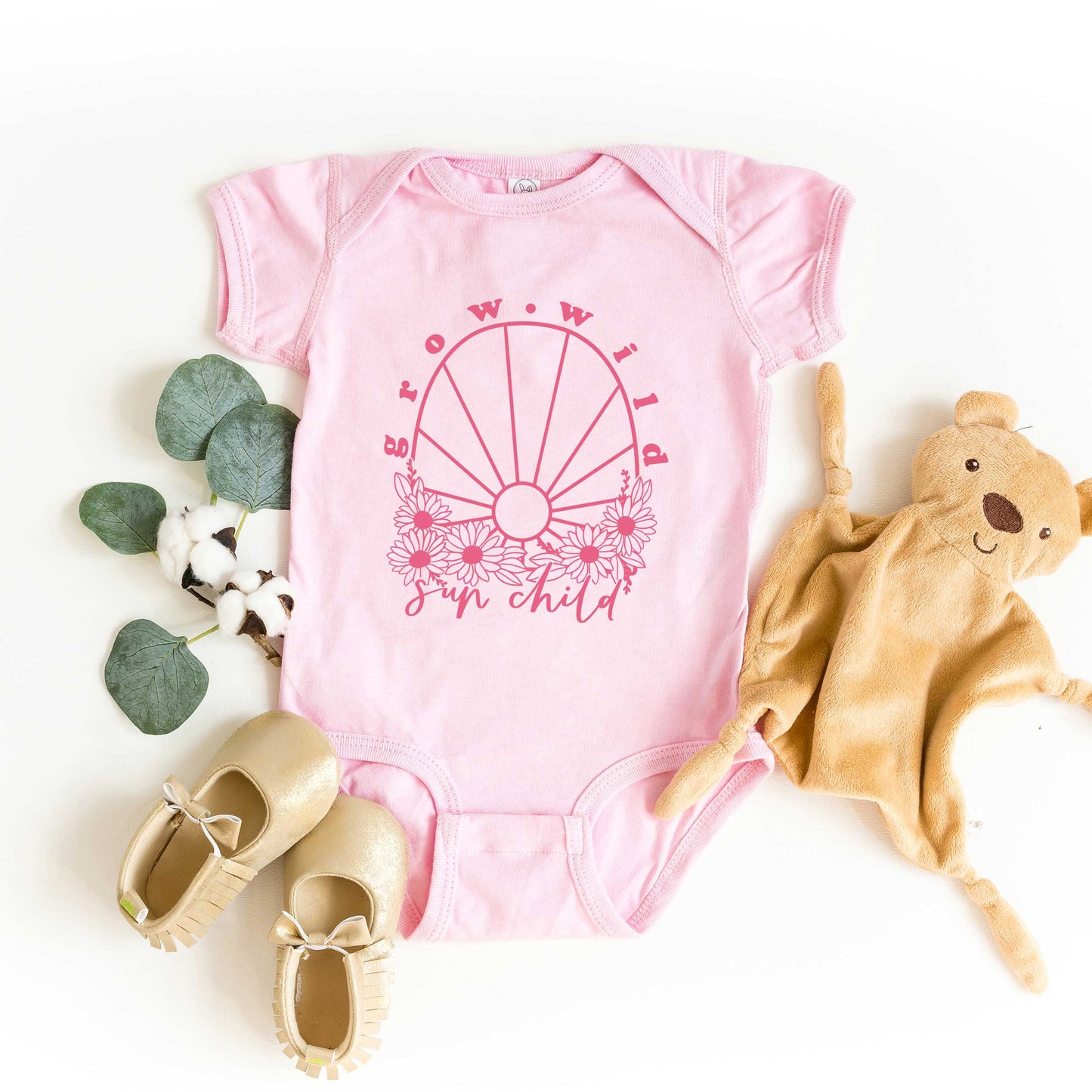Grow Wild Sun Child | Baby Graphic Short Sleeve Onesie