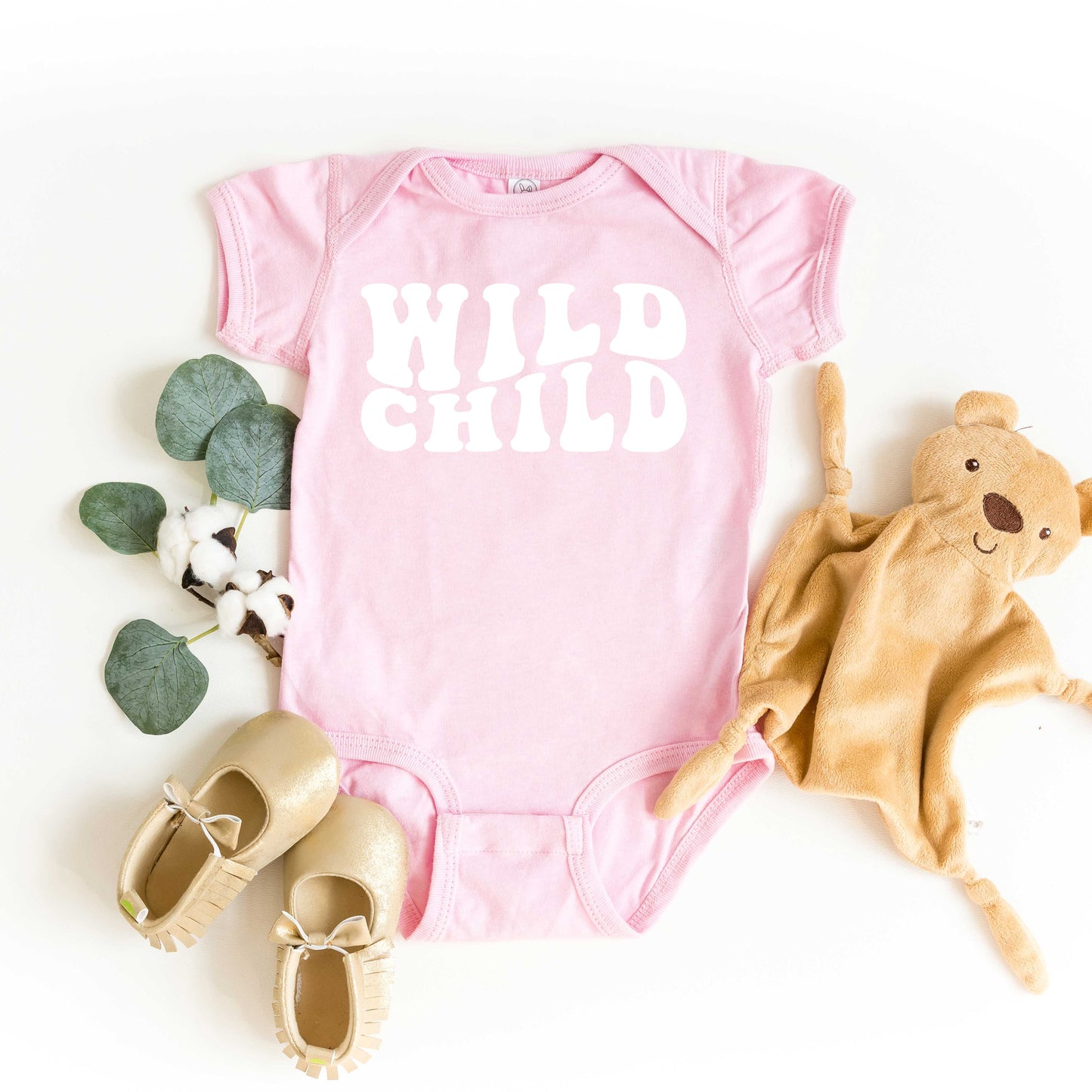 Wild Child Wavy | Baby Graphic Short Sleeve Onesie