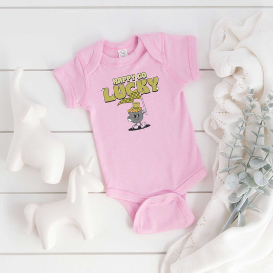 Happy Go Lucky Pot Of Gold | Baby Graphic Short Sleeve Onesie