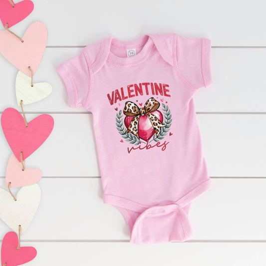 Coquette Valentine Vibes | Baby Graphic Short Sleeve Onesie