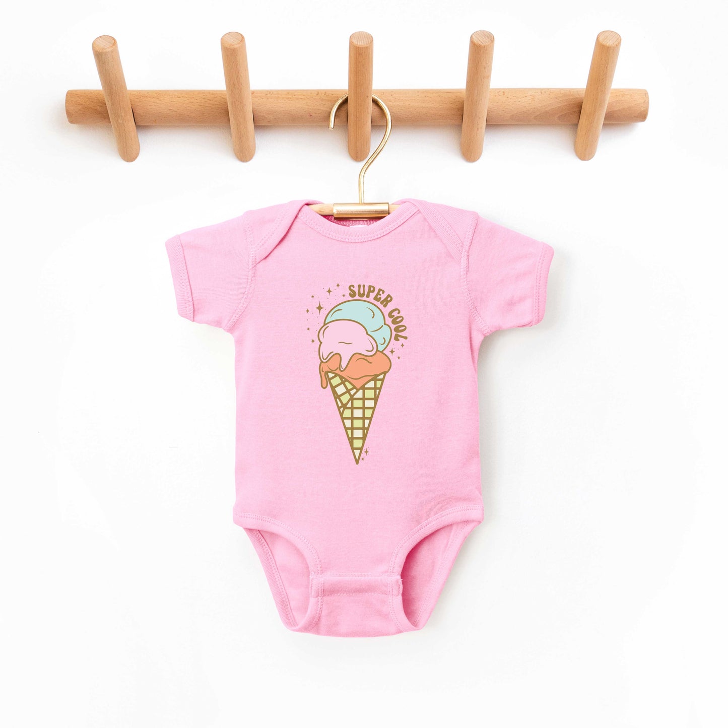 Super Cool Ice Cream | Baby Graphic Short Sleeve Onesie