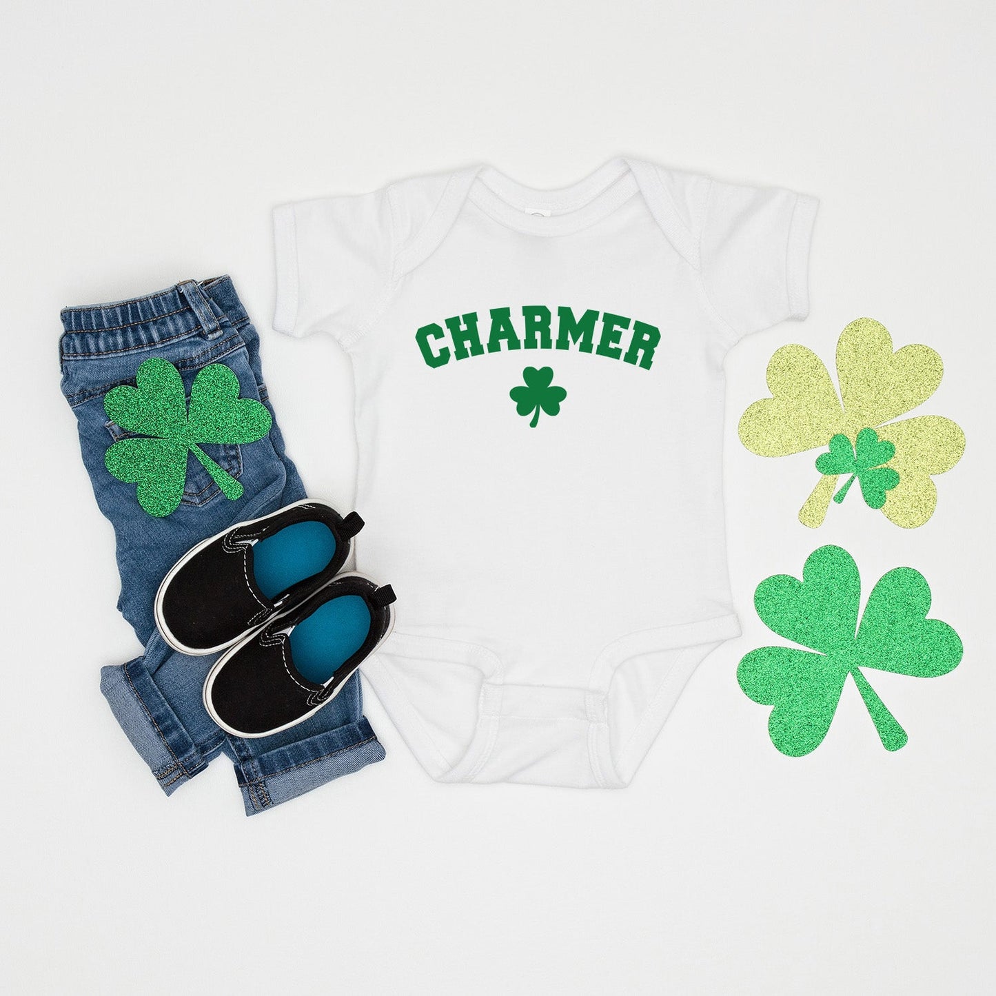 Charmer Clover | Baby Graphic Short Sleeve Onesie