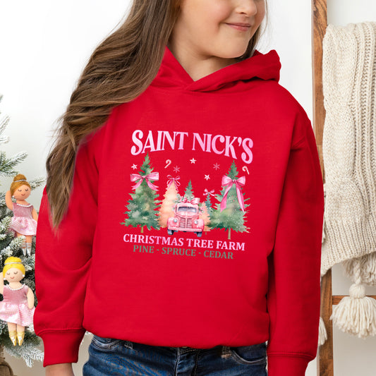 Coquette St. Nick's Tree Farm | Toddler Graphic Hoodie