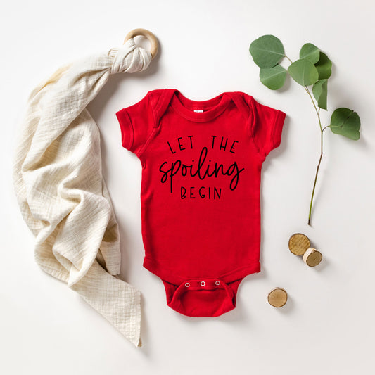 Let The Spoiling Begin | Baby Graphic Short Sleeve Onesie