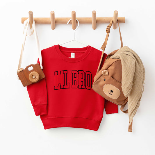 Lil Bro Varsity Outline | Toddler Graphic Sweatshirt