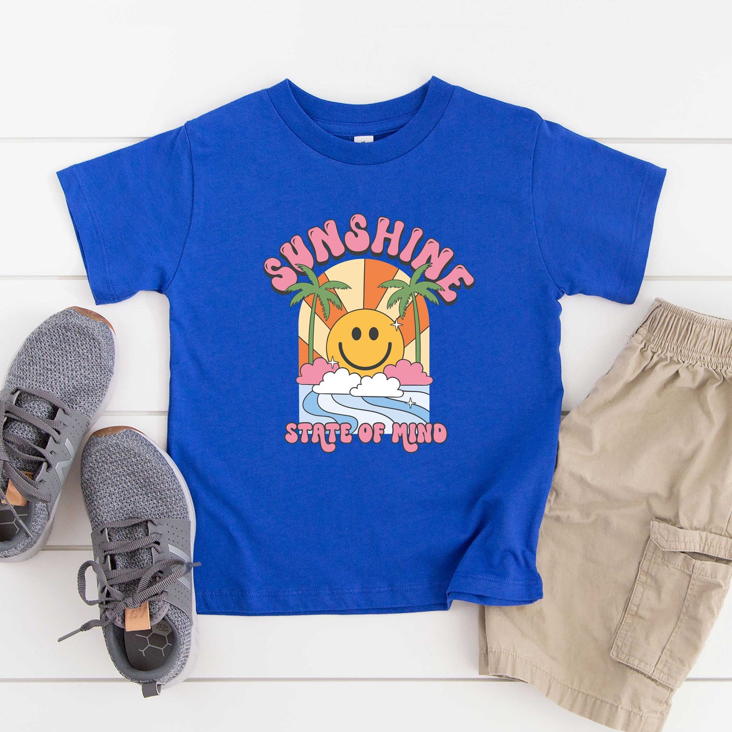 Sunshine State Of Mind Smiley | Toddler Graphic Short Sleeve Tee