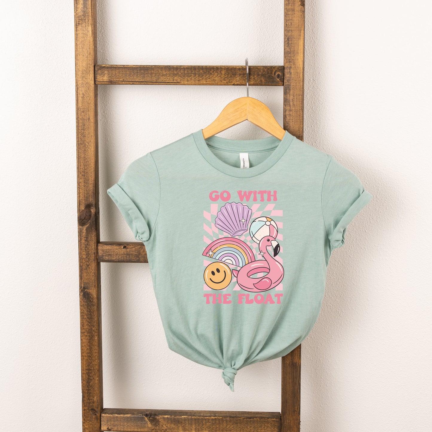 Go With The Float Pink | Youth Short Sleeve Crew Neck