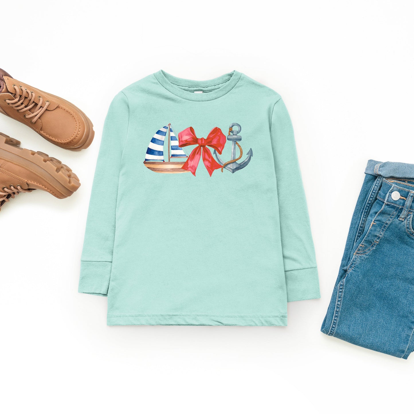 Coquette Ship Anchor | Youth Graphic Long Sleeve Tee