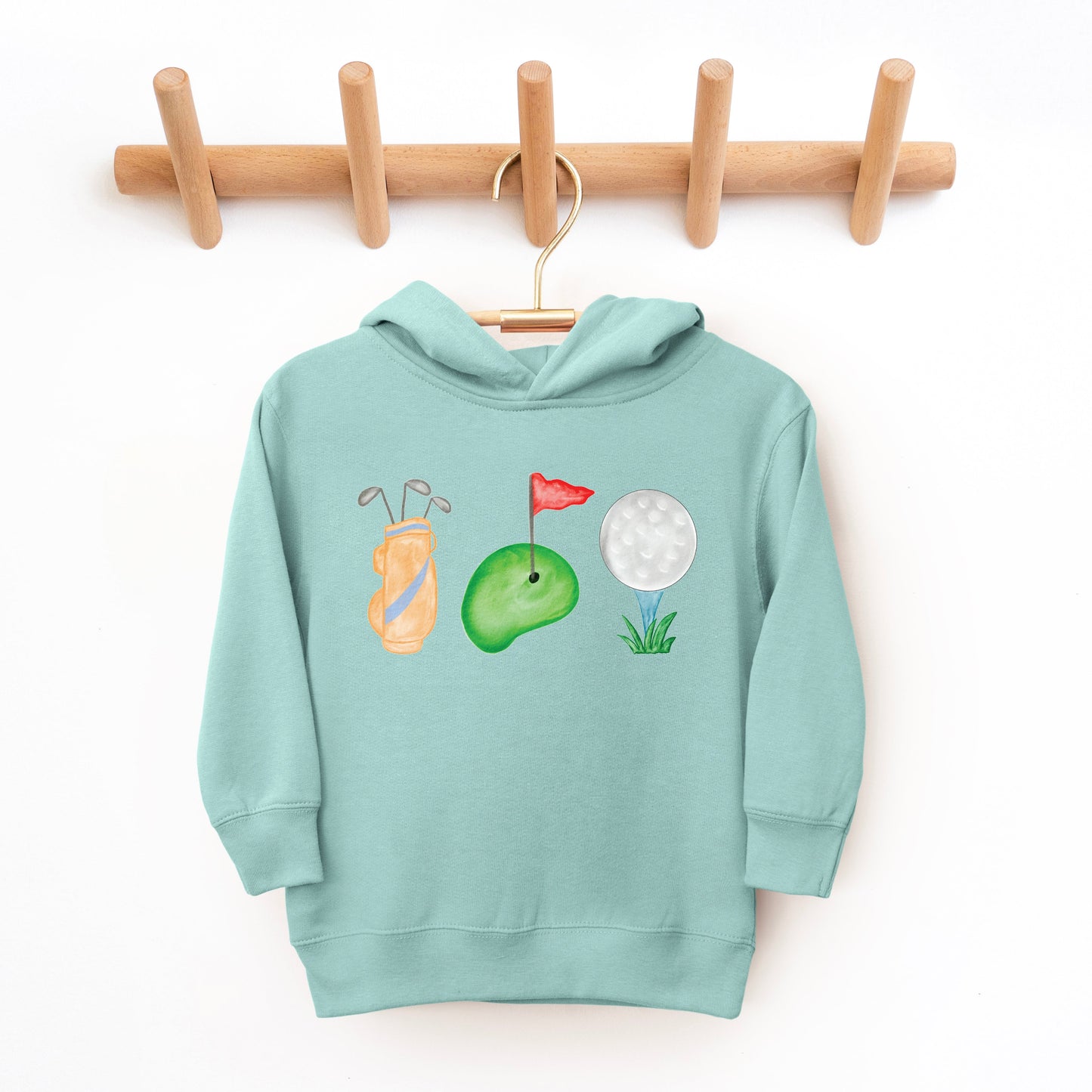 Golf Icons Watercolor | Toddler Graphic Hoodie