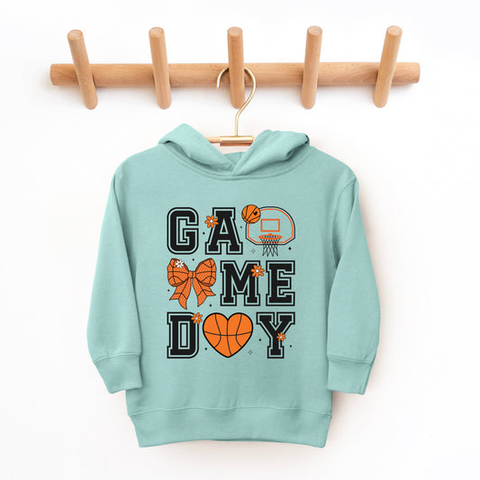 Basketball Game Day Coquette | Toddler Graphic Hoodie