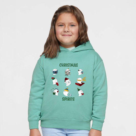 Christmas Spirits Green Words | Toddler Graphic Hoodie