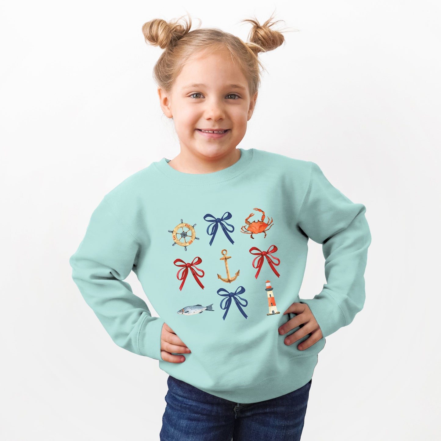Coquette Nautical Collage | Toddler Graphic Sweatshirt