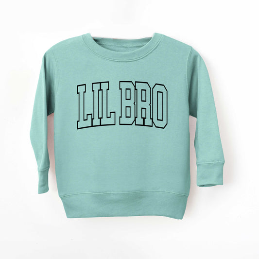 Lil Bro Varsity Outline | Toddler Graphic Sweatshirt