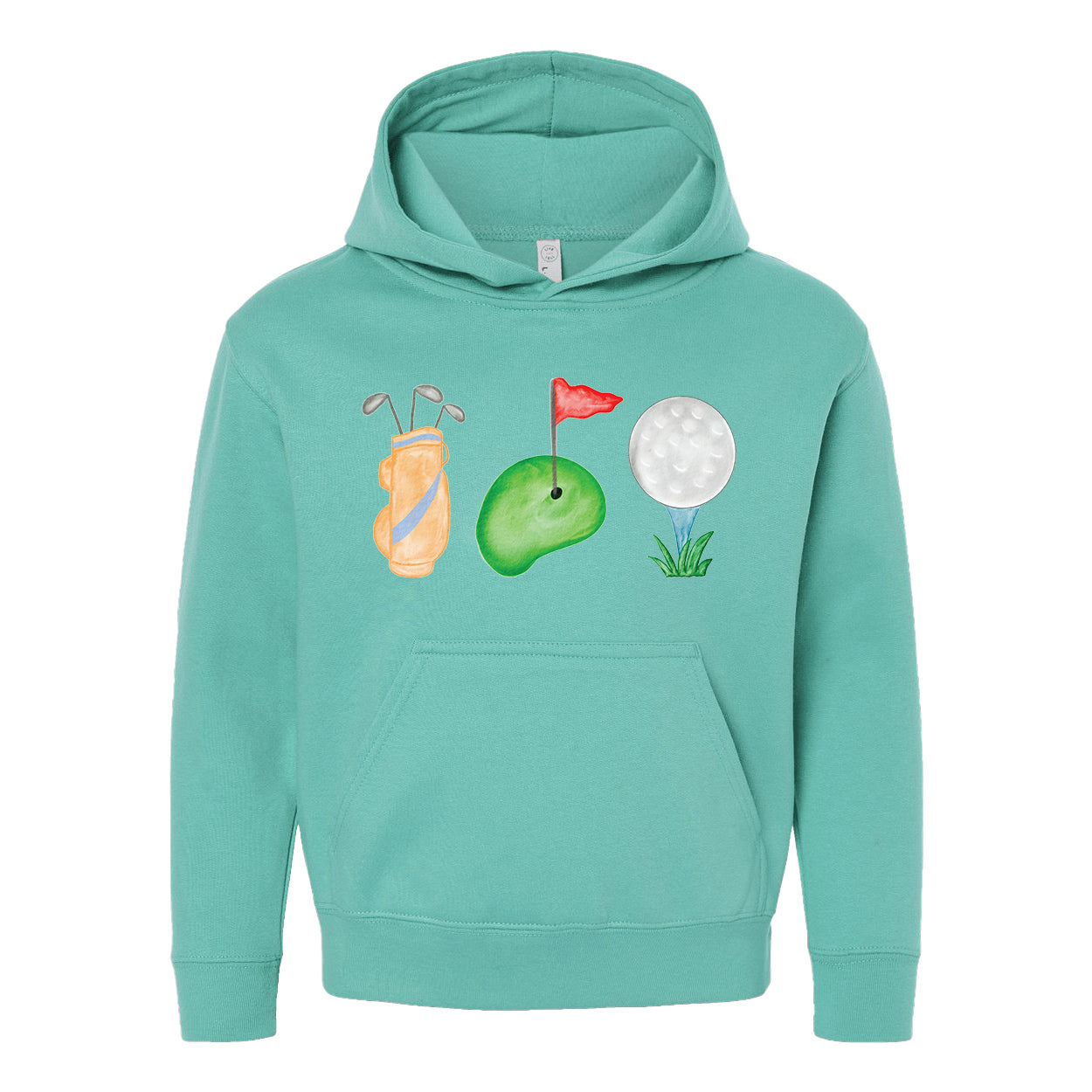 Golf Icons Watercolor | Youth Graphic Hoodie