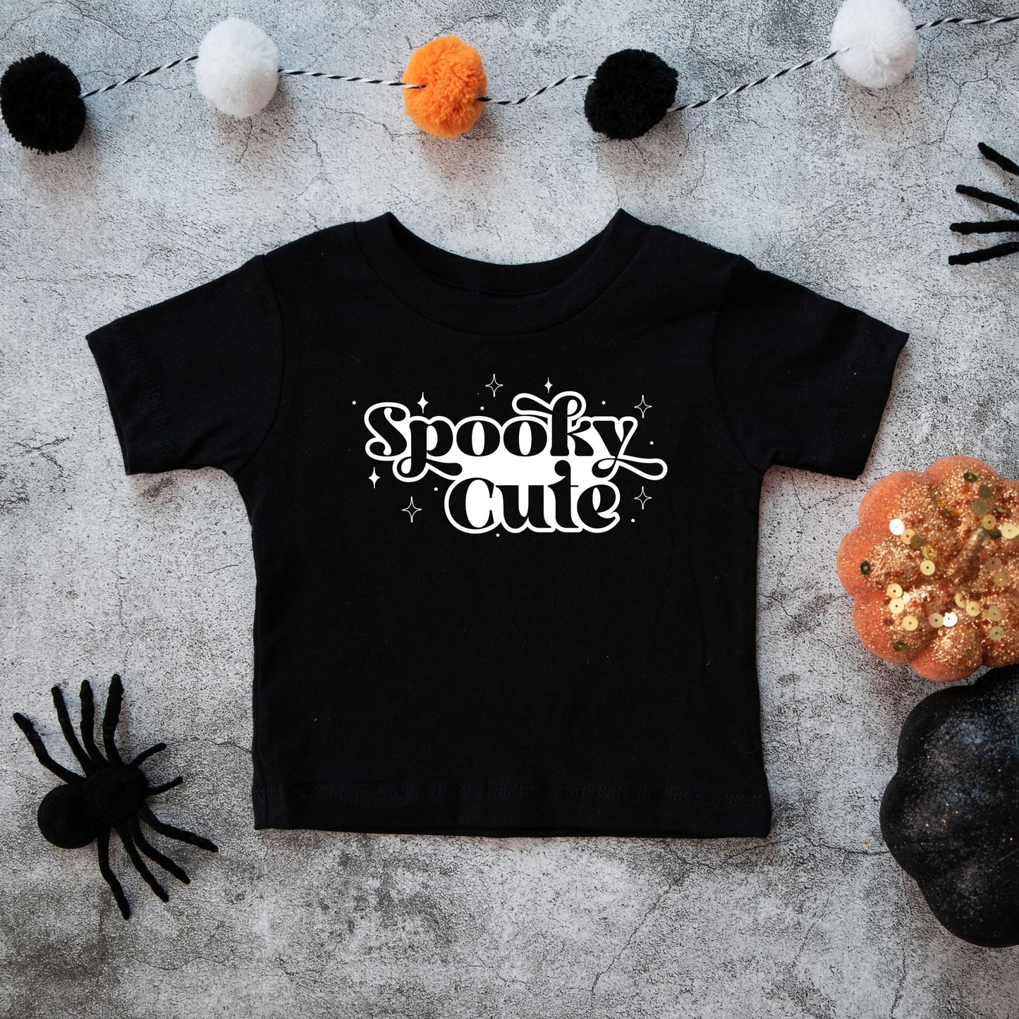 Watercolor Jack-O-Lantern Face | Toddler Graphic Short Sleeve Tee